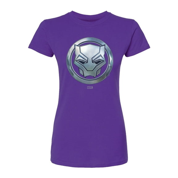 Marvel Black Panther - Circle Logo - Juniors Fitted Graphic T-Shirt