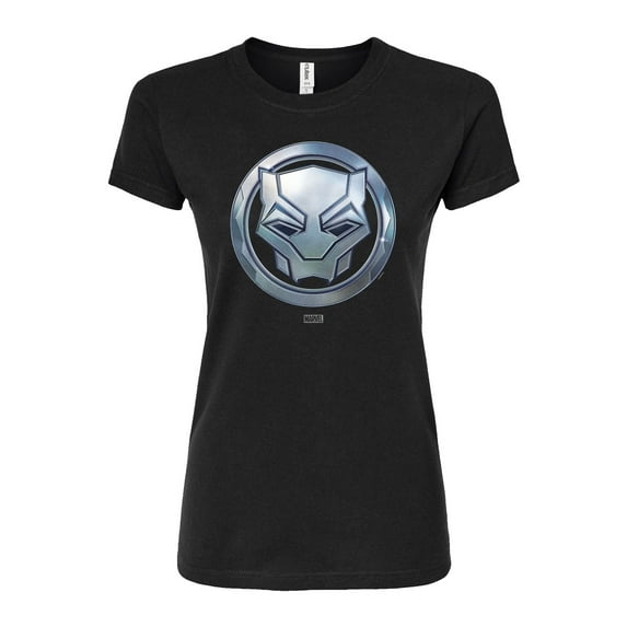 Marvel Black Panther - Circle Logo - Juniors Fitted Graphic T-Shirt