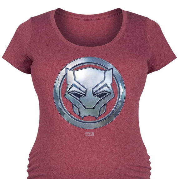 Marvel - Black Panther Circle Logo - Women's Maternity Scoop Neck Graphic T-Shirt