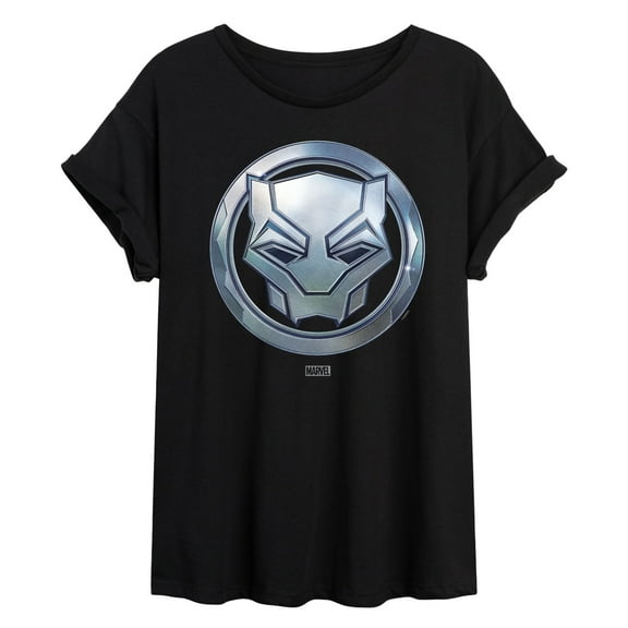Marvel Black Panther - Circle Logo - Women's Oversized Graphic T-Shirt