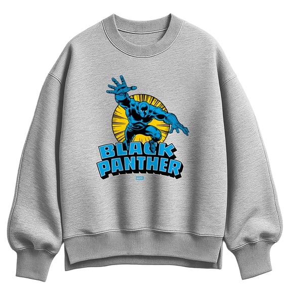 Marvel - Black Panther Circle - Women's Oversized Fleece Crew Sweatshirt