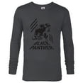 thumbnail image 1 of Marvel Black Panther Classic Comic Clawmarks Distressed - Long Sleeve T-Shirt for Men - Customized-Charcoal Heather, 1 of 5