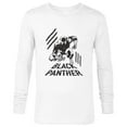 thumbnail image 1 of Marvel Black Panther Classic Comic Clawmarks Distressed - Long Sleeve T-Shirt for Men - Customized-White, 1 of 5