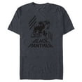 thumbnail image 1 of Marvel Black Panther Classic Comic Clawmarks Distressed - Short Sleeve Blended T-Shirt for Adults - Customized-Navy Heather, 1 of 5