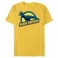 thumbnail image 1 of Marvel Black Panther Classic Comic Pose with Name - Short Sleeve Blended T-Shirt for Adults - Customized-Yellow, 1 of 5