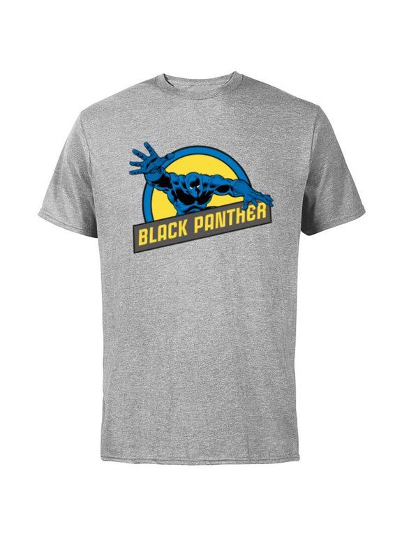 Black Panther Classic Comic Pose with Name - Short Sleeve Cotton T-Shirt for Adults - Customized-Athletic Heather