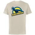 thumbnail image 1 of Marvel Black Panther Classic Comic Pose with Name - Short Sleeve Cotton T-Shirt for Adults - Customized-Natural, 1 of 5