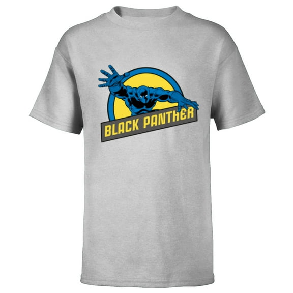 Marvel Black Panther Classic Comic Pose with Name - Short Sleeve T-Shirt for Kids - Customized-Athletic Heather