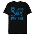 thumbnail image 1 of Marvel Black Panther Classic Comic Splatter Distressed - Short Sleeve Blended T-Shirt for Adults - Customized-Black, 1 of 5