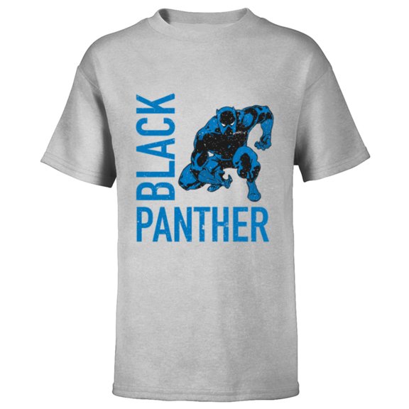 Marvel Black Panther Classic Comic Splatter Distressed - Short Sleeve T-Shirt for Kids - Customized-Athletic Heather