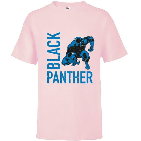 Marvel Black Panther Classic Comic Splatter Distressed - Short Sleeve T-Shirt for Kids - Customized-Soft Pink