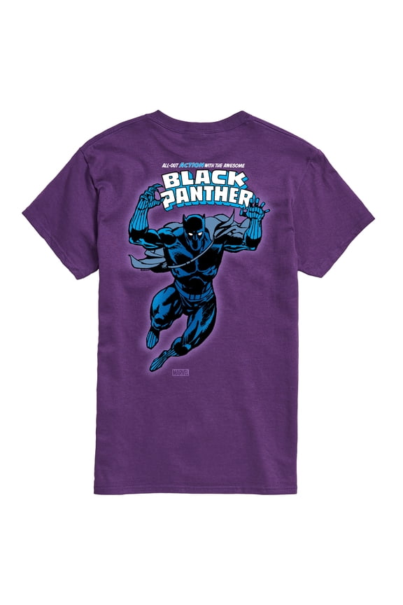 Black Panther - Comic Book Cover Oversized - Men's Short Sleeve Graphic T-Shirt