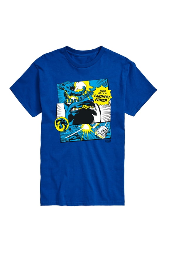 Black Panther - Comic Panels - Men's Short Sleeve Graphic T-Shirt