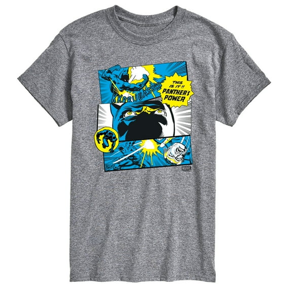 Marvel Black Panther - Comic Panels - Men's Short Sleeve Graphic T-Shirt