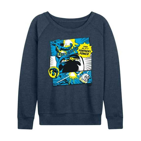 Marvel Black Panther - Comic Panels - Women's French Terry Pullover Sweatshirt