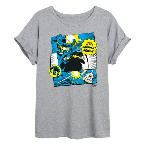 Marvel Black Panther - Comic Panels - Women's Oversized Graphic T-Shirt