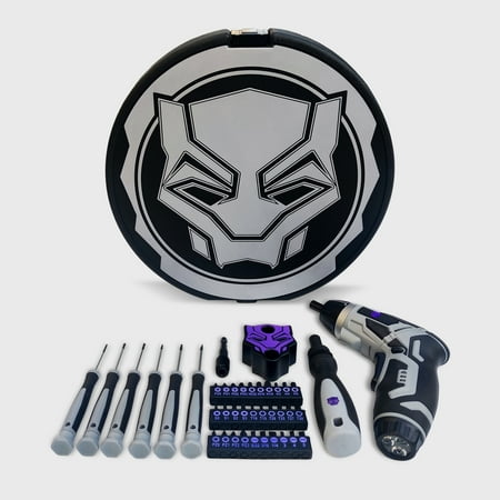 Marvel Black Panther Cordless 41pc 3.6v Power Screwdriver Set