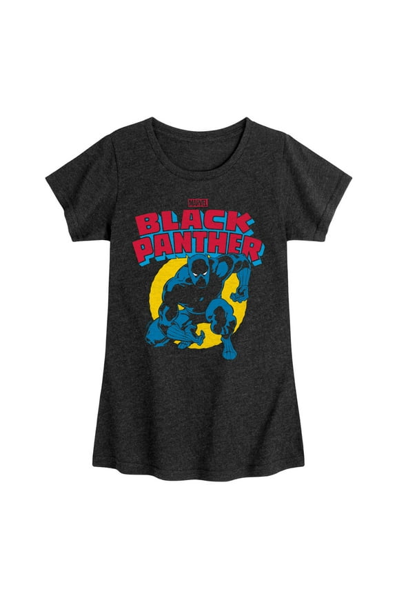Black Panther - Crouch - Girls Fitted Short Sleeve Tee