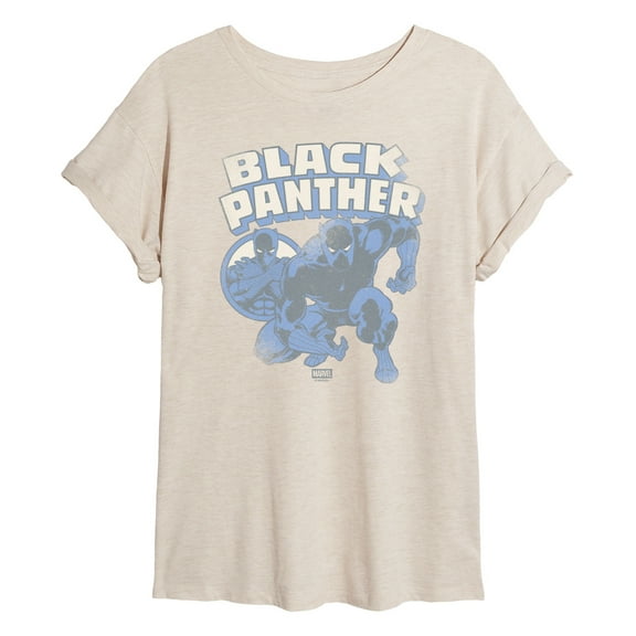 Marvel - Black Panther Faded Comic - Womens Oversized Graphic T-Shirt