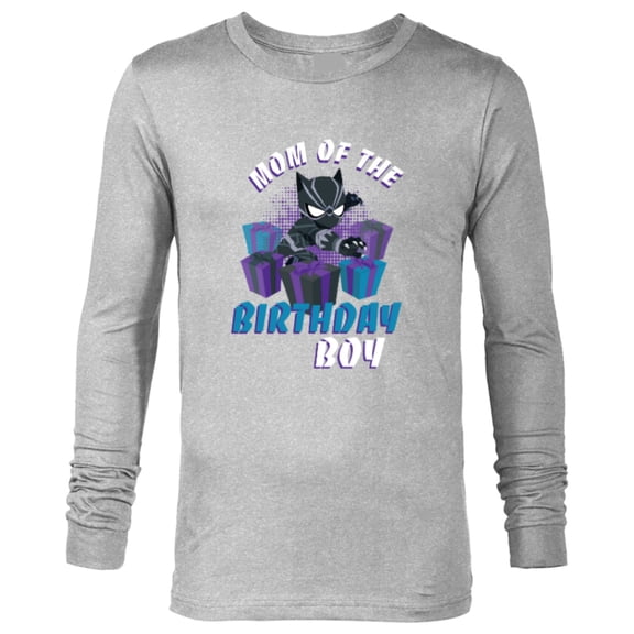 Marvel Black Panther Family Party Mom of the Birthday Boy - Long Sleeve T-Shirt for Men - Customized-Athletic Heather
