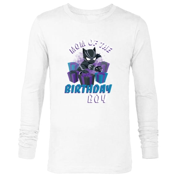 Marvel Black Panther Family Party Mom of the Birthday Boy - Long Sleeve T-Shirt for Men - Customized-White