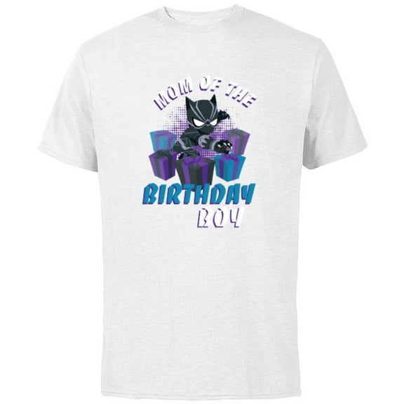 Marvel Black Panther Family Party Mom of the Birthday Boy - Short Sleeve Cotton T-Shirt for Adults - Customized-White