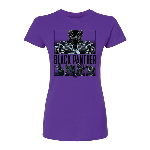 Marvel - Black Panther Grid - Juniors Fitted Graphic T-Shirt