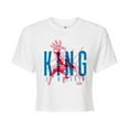 thumbnail image 1 of Marvel Black Panther - Halftone King Of Wakanda - Juniors Cropped Tee, 1 of 5