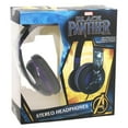 Marvel Black Panther Headphones, Adjustable Headband, Stereo Sound, 3