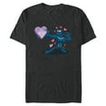 thumbnail image 1 of Marvel Black Panther I Heart-Shape Herb You Valentine’s Day - Short Sleeve Blended T-Shirt for Adults - Customized-Dark Heather, 1 of 5