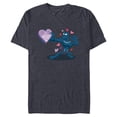 thumbnail image 1 of Marvel Black Panther I Heart-Shape Herb You Valentine’s Day - Short Sleeve Blended T-Shirt for Adults - Customized-Navy Heather, 1 of 5