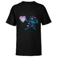 thumbnail image 1 of Marvel Black Panther I Heart-Shape Herb You Valentine’s Day - Short Sleeve T-Shirt for Kids - Customized-Black, 1 of 5