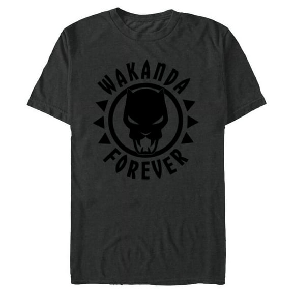 Marvel Black Panther Icon Wakanda Forever Circle - Short Sleeve Blended T-Shirt for Adults - Customized-Dark Heather