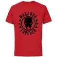 thumbnail image 1 of Marvel Black Panther Icon Wakanda Forever Circle - Short Sleeve Cotton T-Shirt for Adults - Customized-Red, 1 of 5