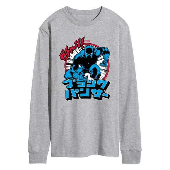 Marvel Black Panther - Katakana Panther - Men's Long Sleeve Graphic T-Shirt