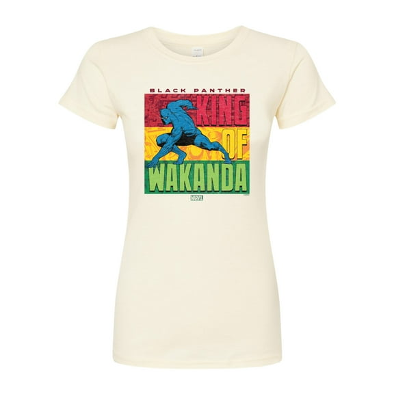 Marvel Black Panther - King Of Wakanda - Juniors Fitted Graphic T-Shirt