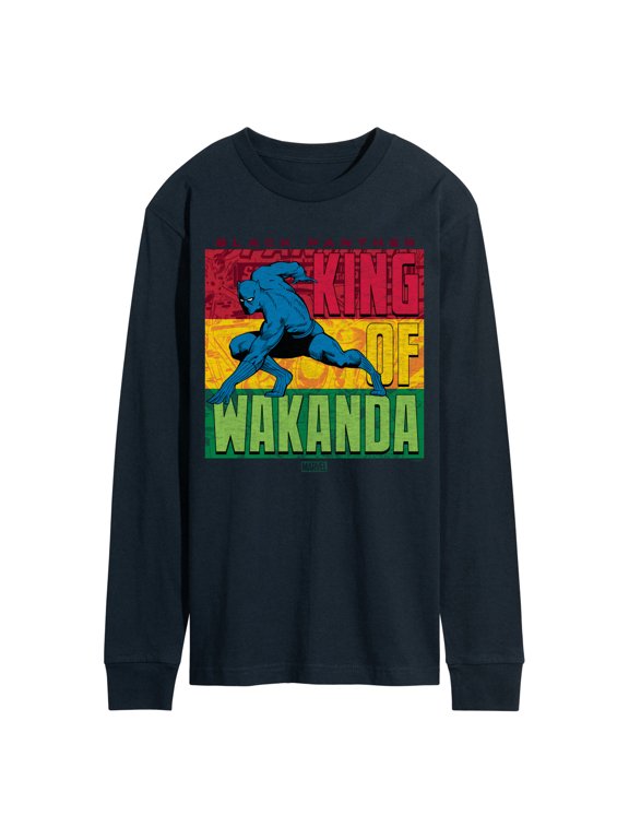 - Black Panther King of Wakanda Men's Long Sleeve Graphic T-Shirt