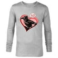 thumbnail image 1 of Marvel Black Panther King Queen Valentine's Day - Long Sleeve T-Shirt for Men - Customized-Athletic Heather, 1 of 5