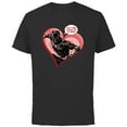 thumbnail image 1 of Marvel Black Panther King Queen Valentine's Day - Short Sleeve Cotton T-Shirt for Adults - Customized-Black, 1 of 5