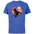thumbnail image 1 of Marvel Black Panther King Queen Valentine's Day - Short Sleeve Cotton T-Shirt for Adults - Customized-Royal Heather, 1 of 5