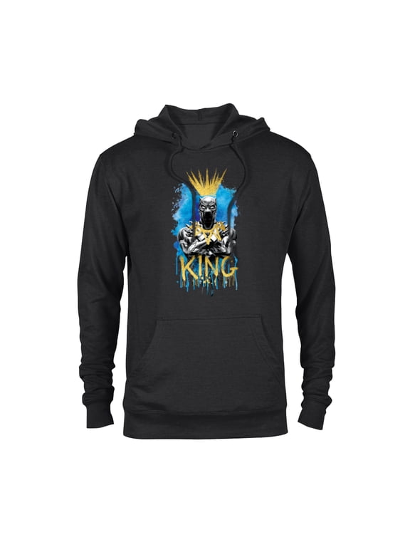 Black Panther King T'Challa Blue and Gold - Pullover Hoodie for Adults - Customized-Black
