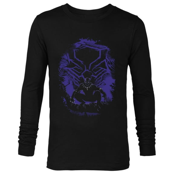 Marvel Black Panther King T'Challa Forest Mask - Long Sleeve T-Shirt for Men - Customized-Black