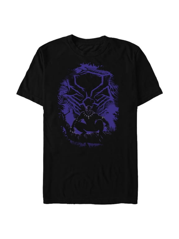 Black Panther King T'Challa Forest Mask - Short Sleeve Blended T-Shirt for Adults - Customized-Black