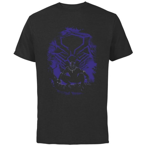 Marvel Black Panther King T'Challa Forest Mask - Short Sleeve Cotton T-Shirt for Adults - Customized-Black