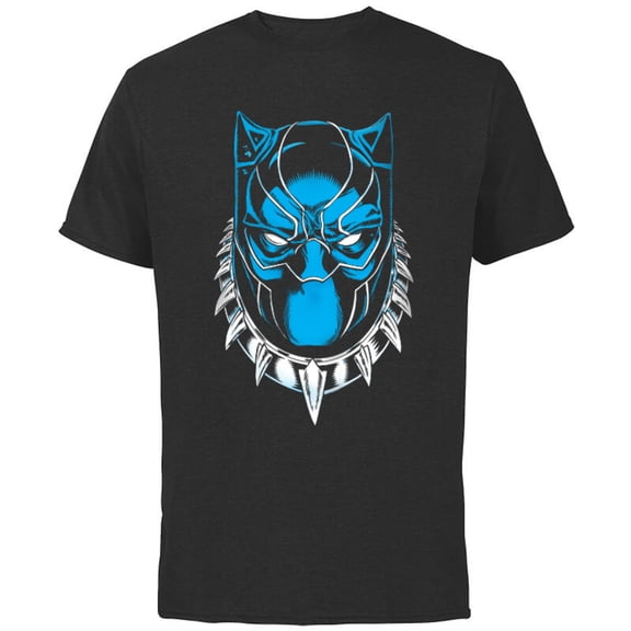 Marvel Black Panther King T'Challa Mask - Short Sleeve Cotton T-Shirt for Adults - Customized-Black