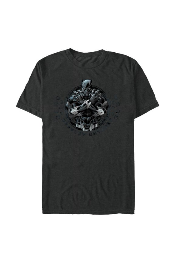 Black Panther King T'Challa Wakanda Lettering - Short Sleeve Blended T-Shirt for Adults - Customized-Dark Heather