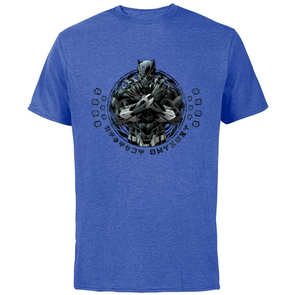 Marvel Black Panther King T'Challa Wakanda Lettering - Short Sleeve Cotton T-Shirt for Adults - Customized-Royal Heather