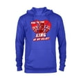 thumbnail image 1 of Marvel Black Panther King Valentine's Day Heart - Pullover Hoodie for Adults - Customized-Royal, 1 of 5