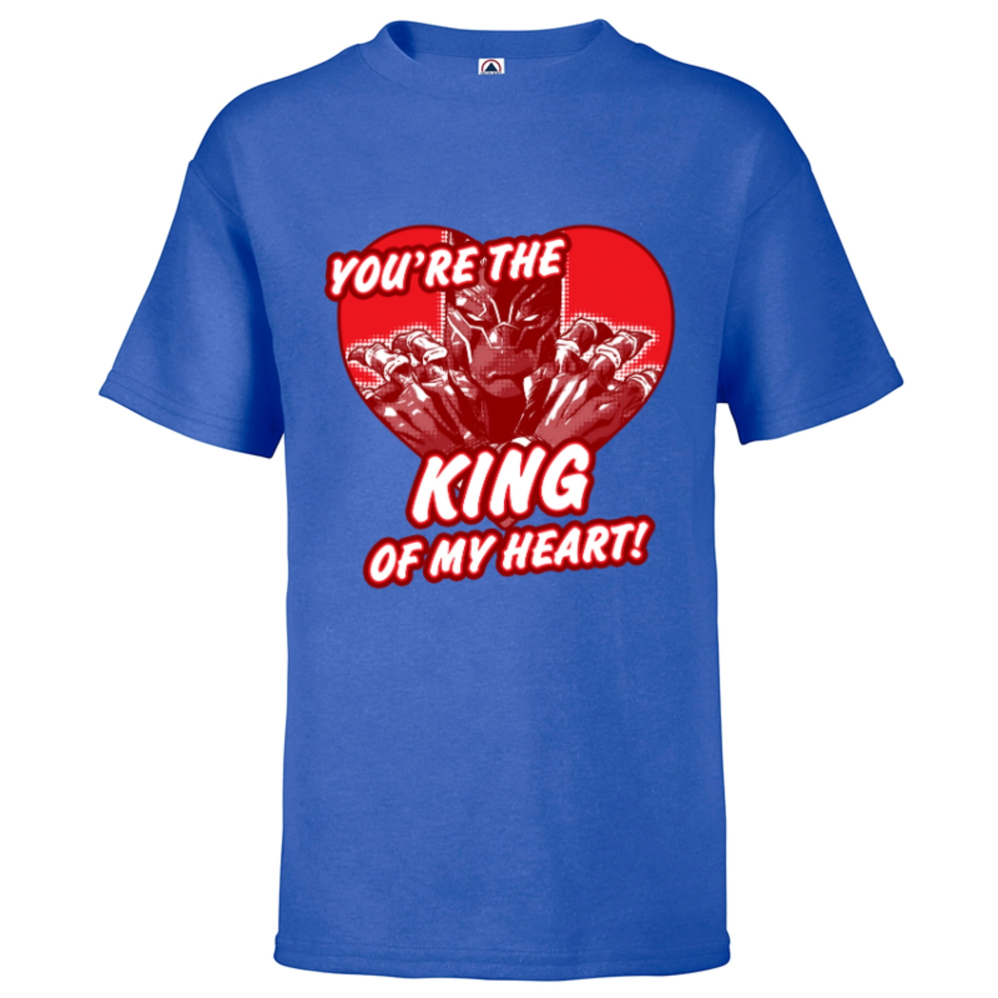 Marvel Black Panther King Valentine's Day Heart - Short Sleeve T-Shirt ...