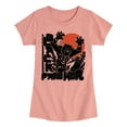 thumbnail image 1 of Marvel Black Panther - Linocut Style Print - Girls Fitted Short Sleeve Tee, 1 of 5